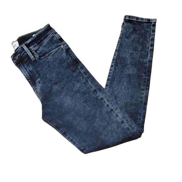 FRAME Le High Skinny Trumbull Jeans Womens 27 Dark Wash Designer Stretch Denim - Picture 5 of 15